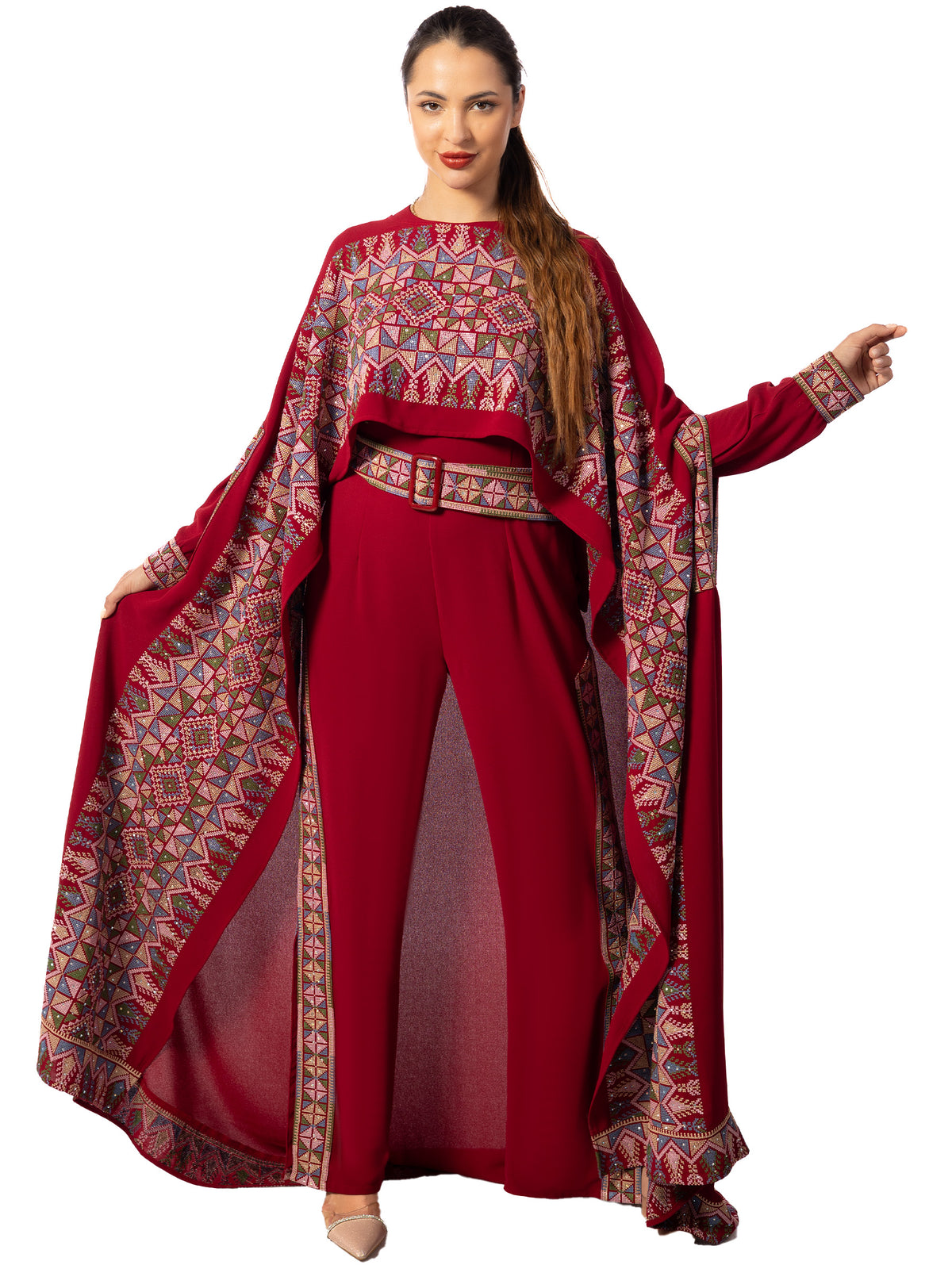 Regal Embroidered Jumpsuit - She Chocolate