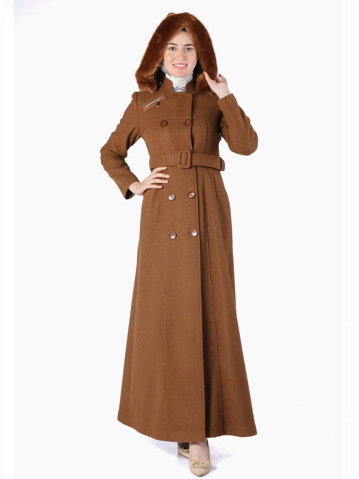 Mayada Jilbab in Honey & Dark Green