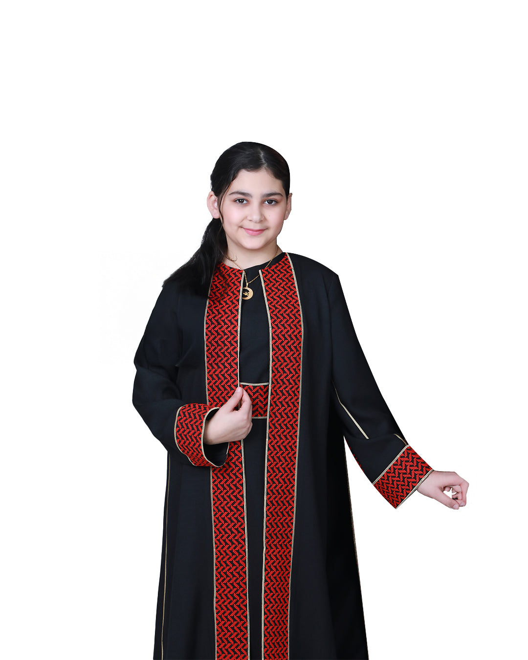 Palestinian Embroidered Bisht in Women's & Girls' Sizes