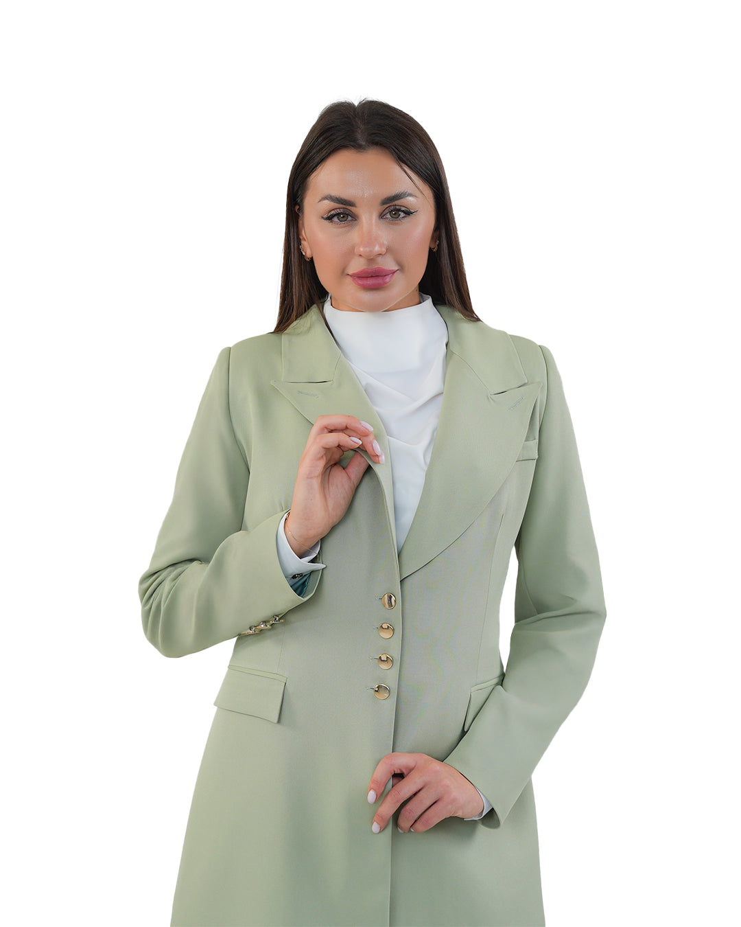 Three-Button Blazer with Unique Cut - She Chocolate