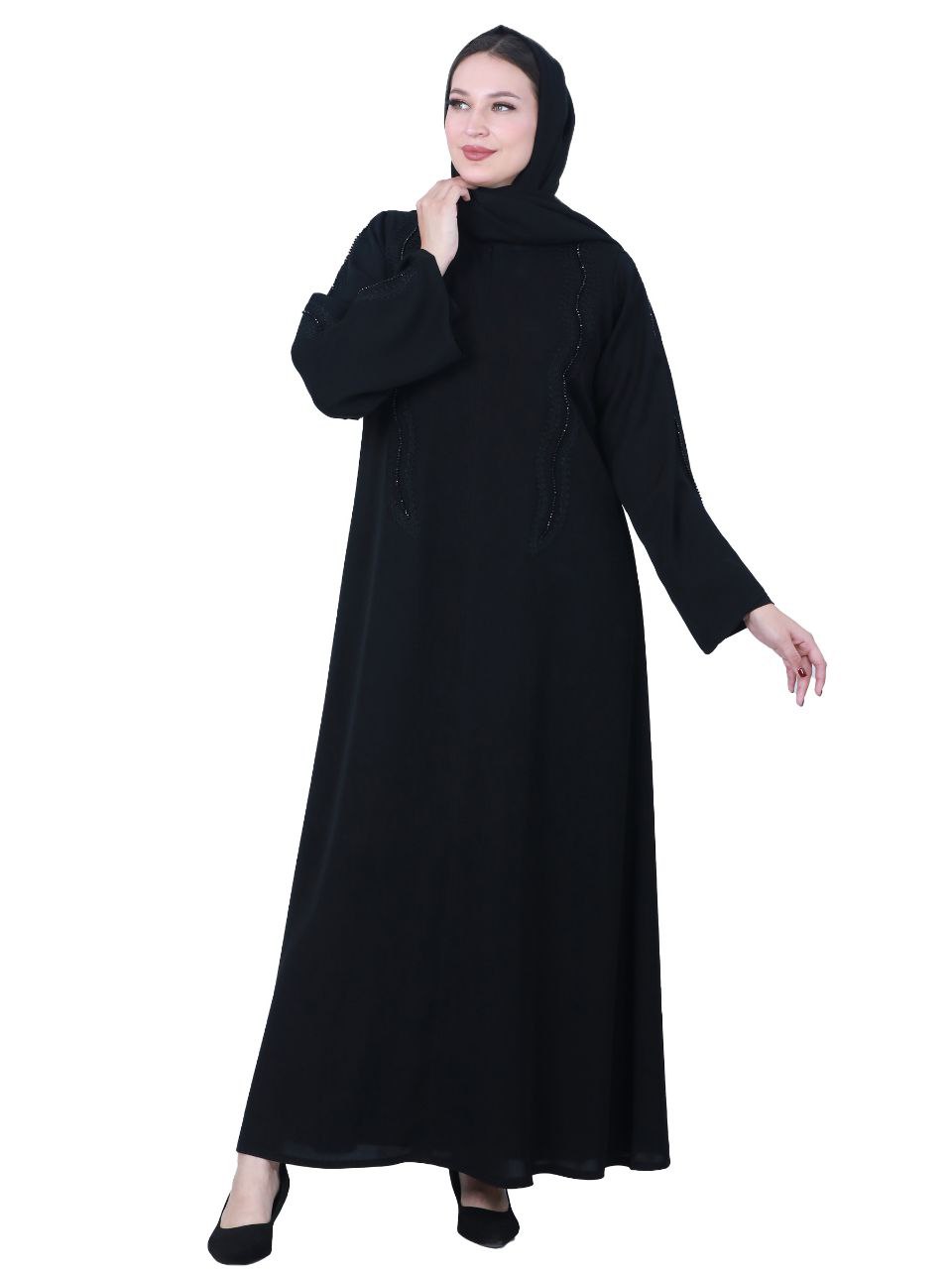 Wafa Plus-Size Abaya, Sizes 46–58 - She Chocolate