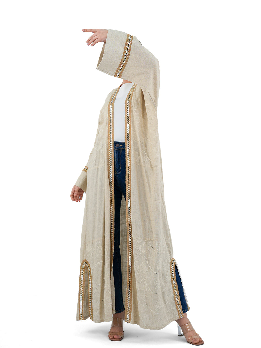 Ramadan Soft Bisht in Beige Tones