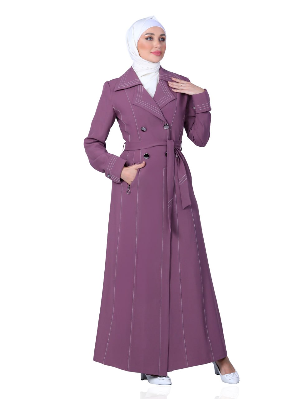 Alia Jilbab with Buttons and Signature Seam - She Chocolate