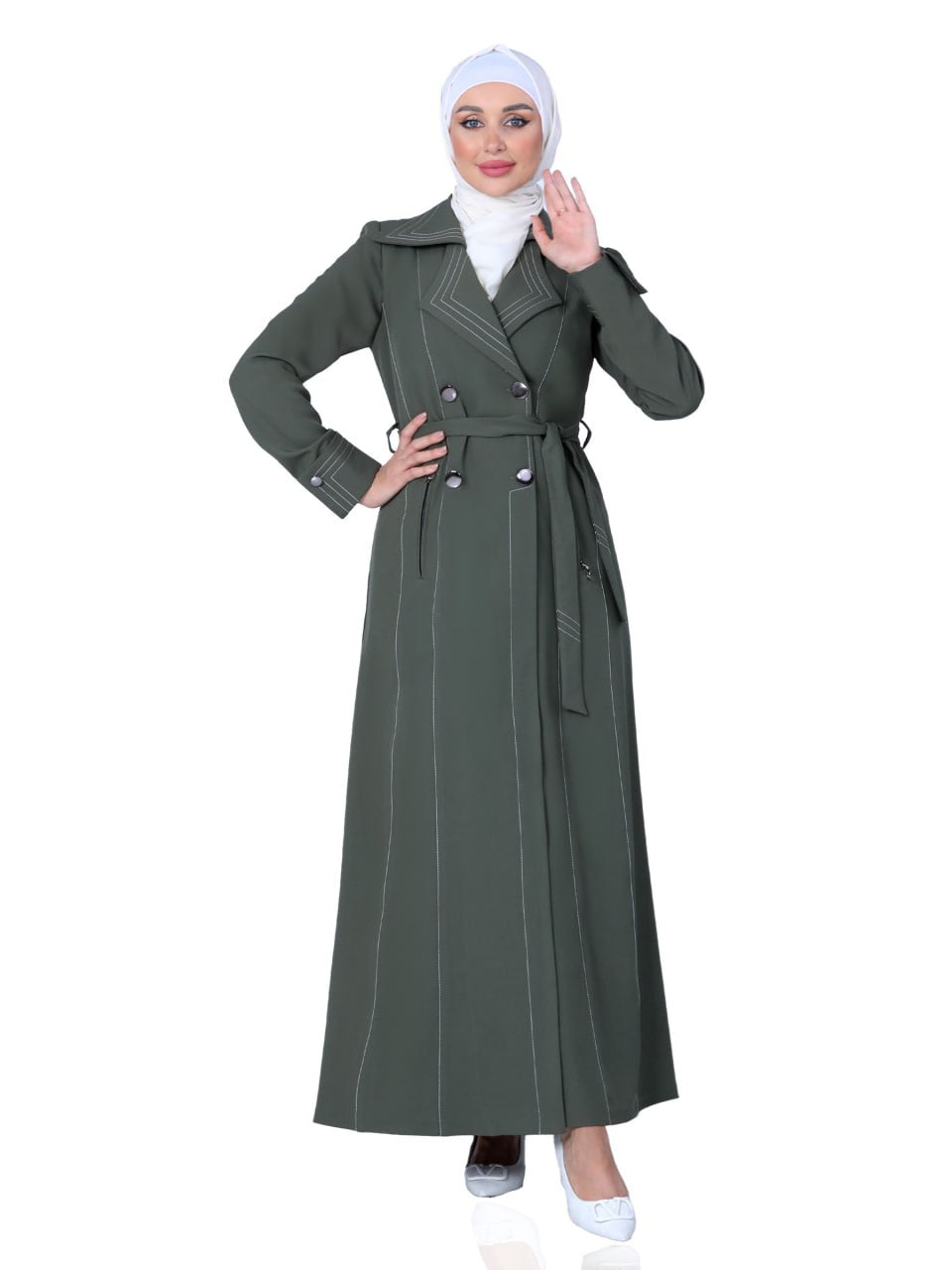 Alia Jilbab with Buttons and Signature Seam