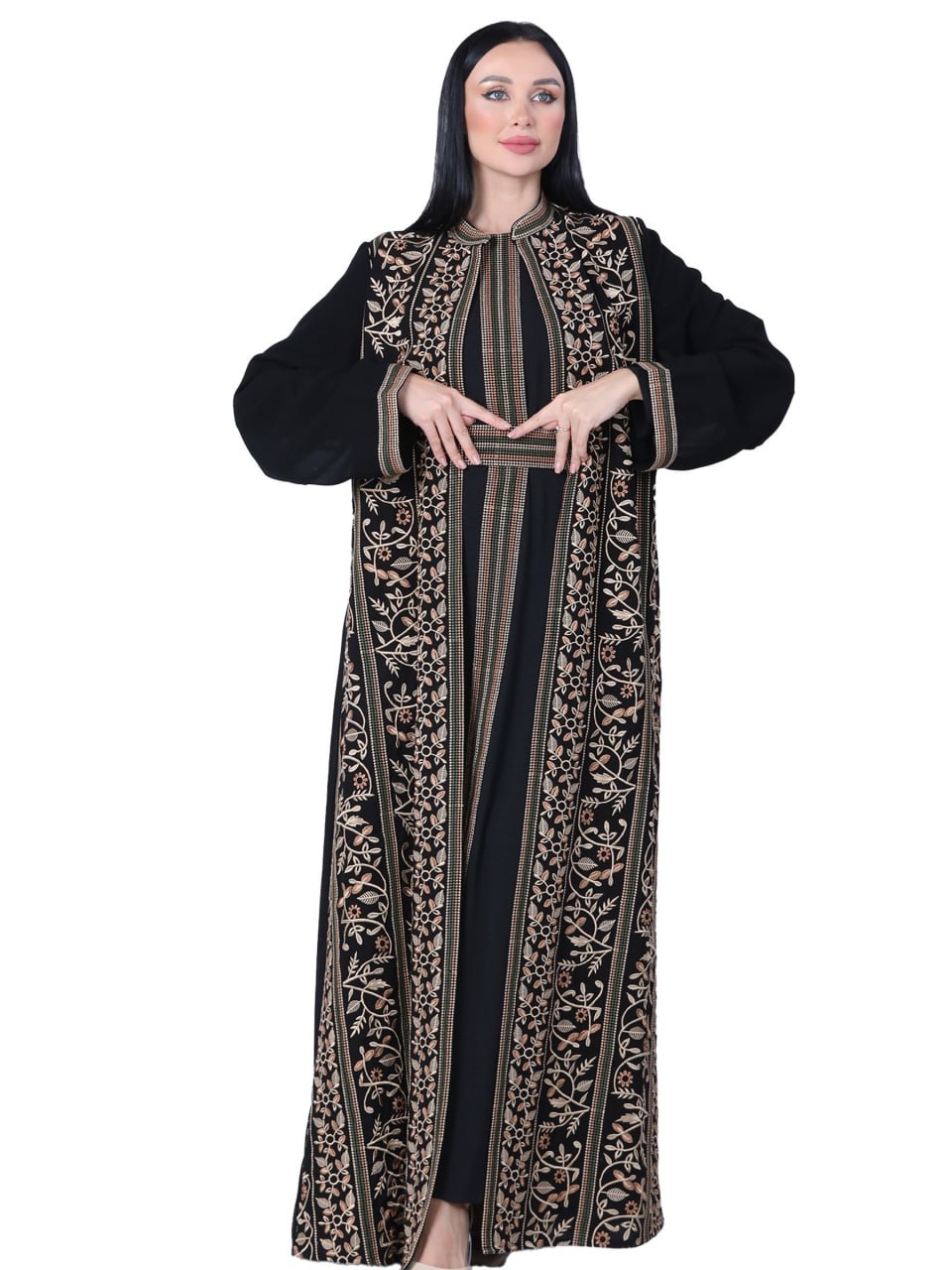 Ghala Embroidered Bisht in Extended Sizes