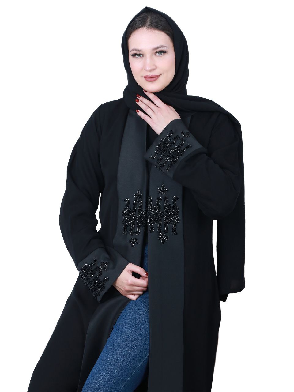 Afaf Plus-Size Abaya, Sizes 46–58 - She Chocolate