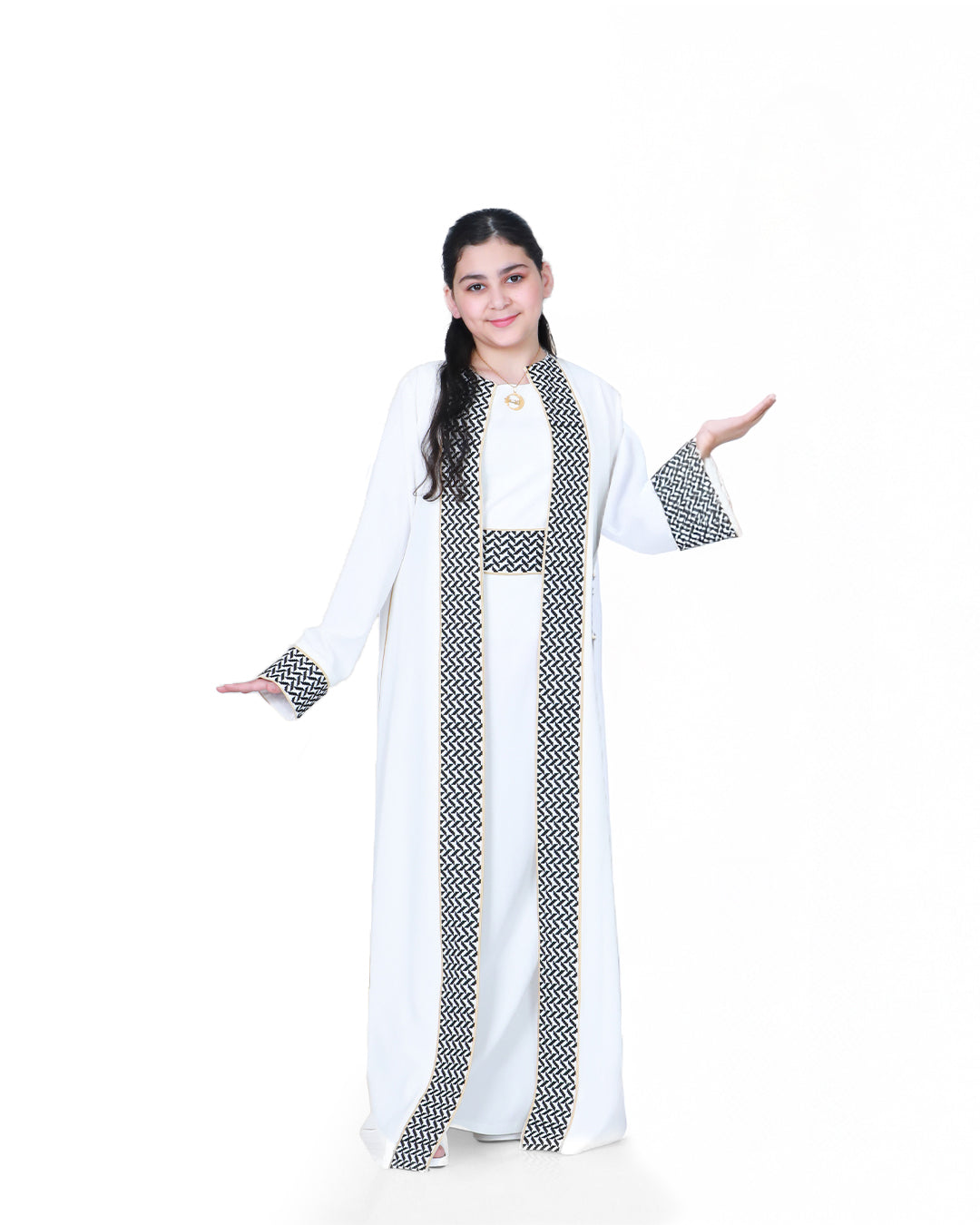 Palestinian Embroidered Bisht in Women's & Girls' Sizes