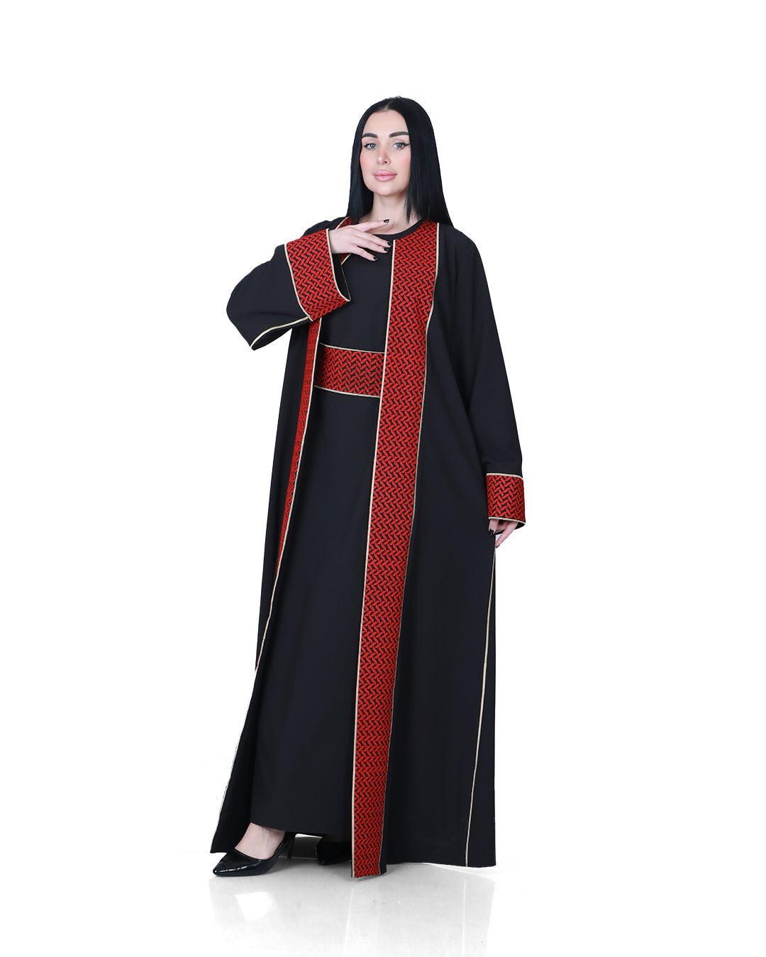 Palestinian Embroidered Bisht in Women's & Girls' Sizes