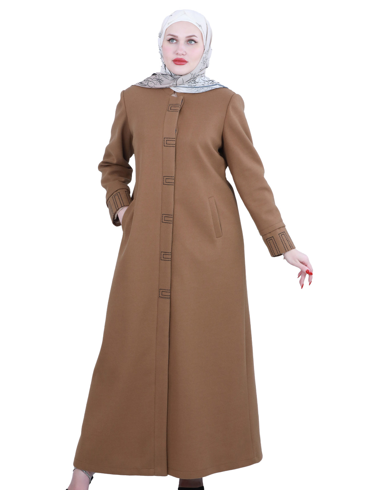 Rida Plus-Size Winter Jilbab, 46–54