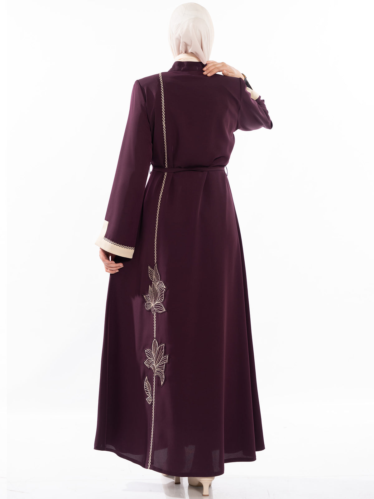 Kinda Abaya in Maroon & Burgundy
