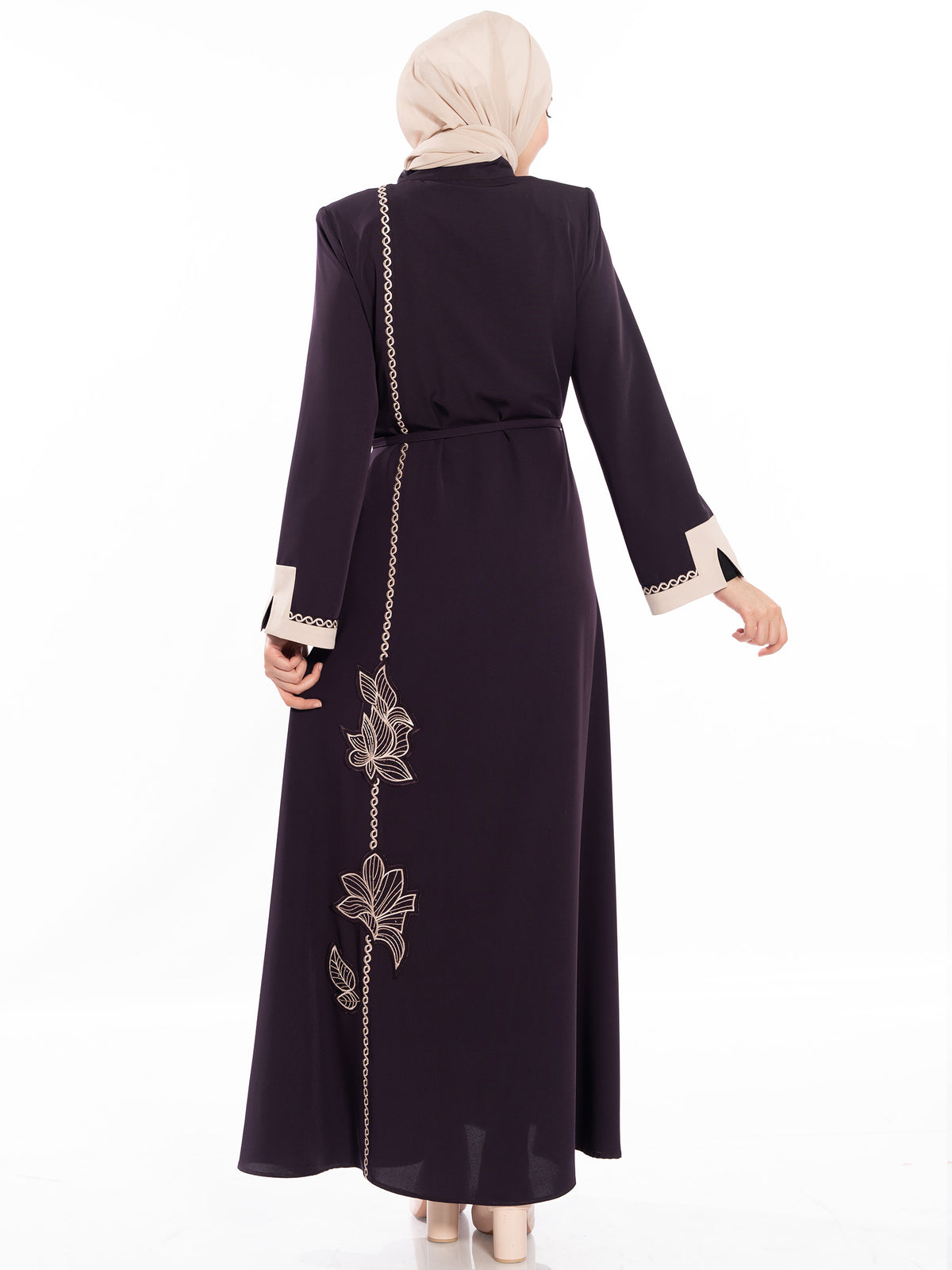 Kinda Abaya in Maroon & Burgundy
