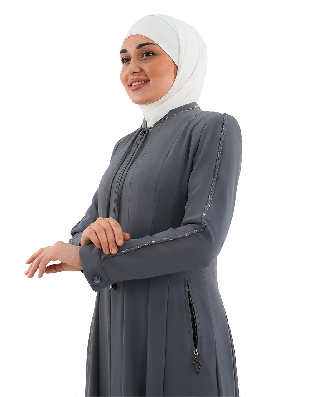 Almas Korean Fabric Jilbab with Rhinestones