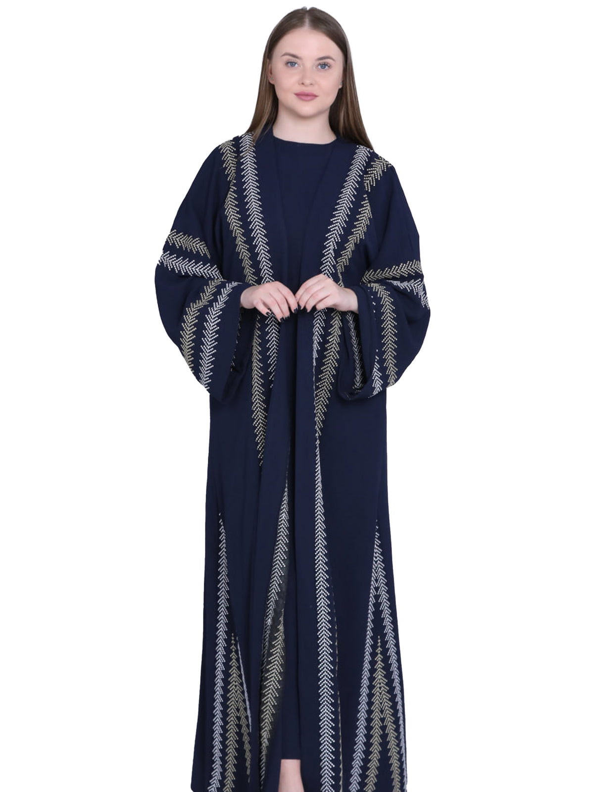 Fayrouz Two-Piece Embroidered Abaya