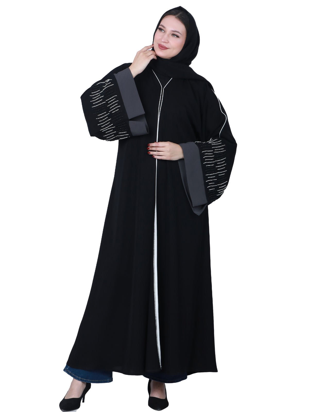 Ibtisam Plus-Size Abaya, Sizes 46–58 - She Chocolate