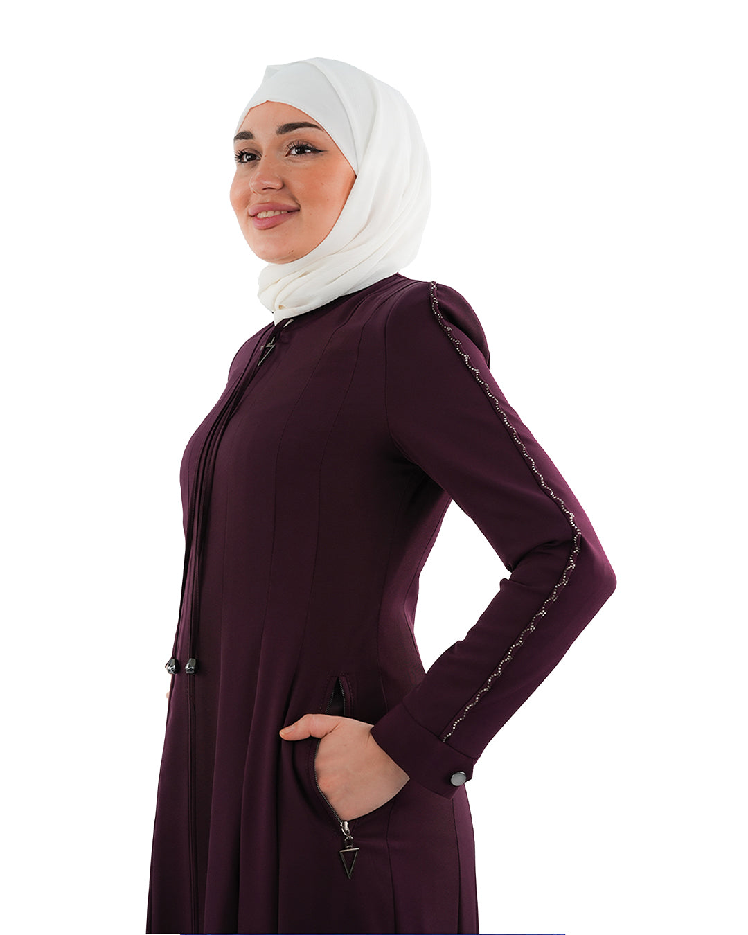 Almas Korean Fabric Jilbab with Rhinestones