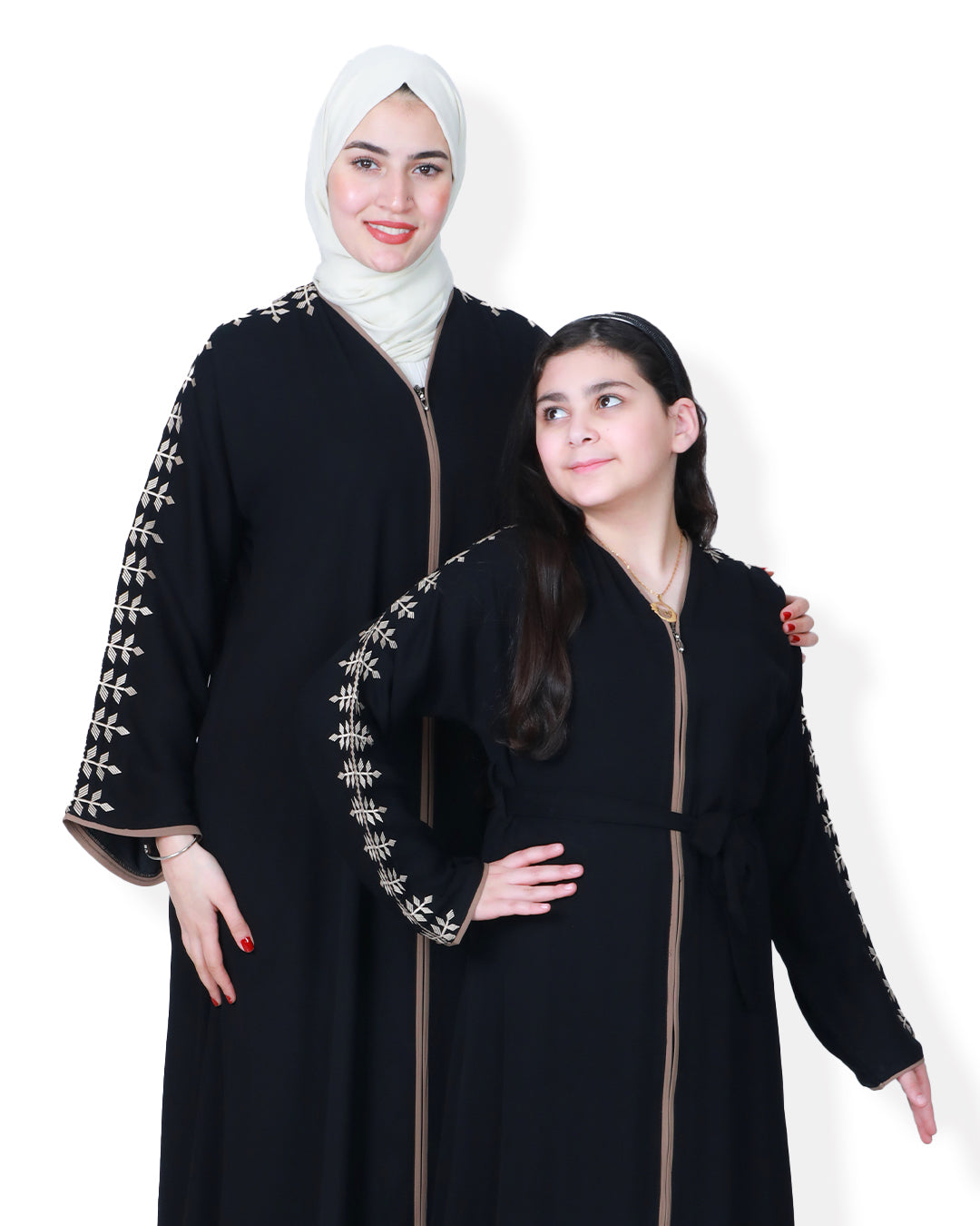 Two Moons Mother & Daughter Embroidered Abaya
