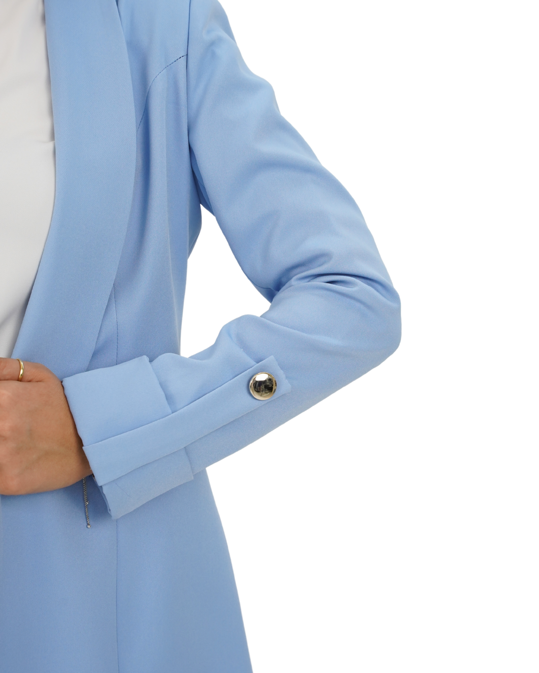 Blazer with Sleeve Button, Sizes 38–52