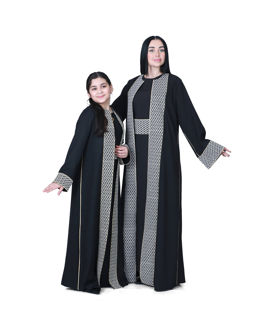 Palestinian Embroidered Bisht in Women's & Girls' Sizes