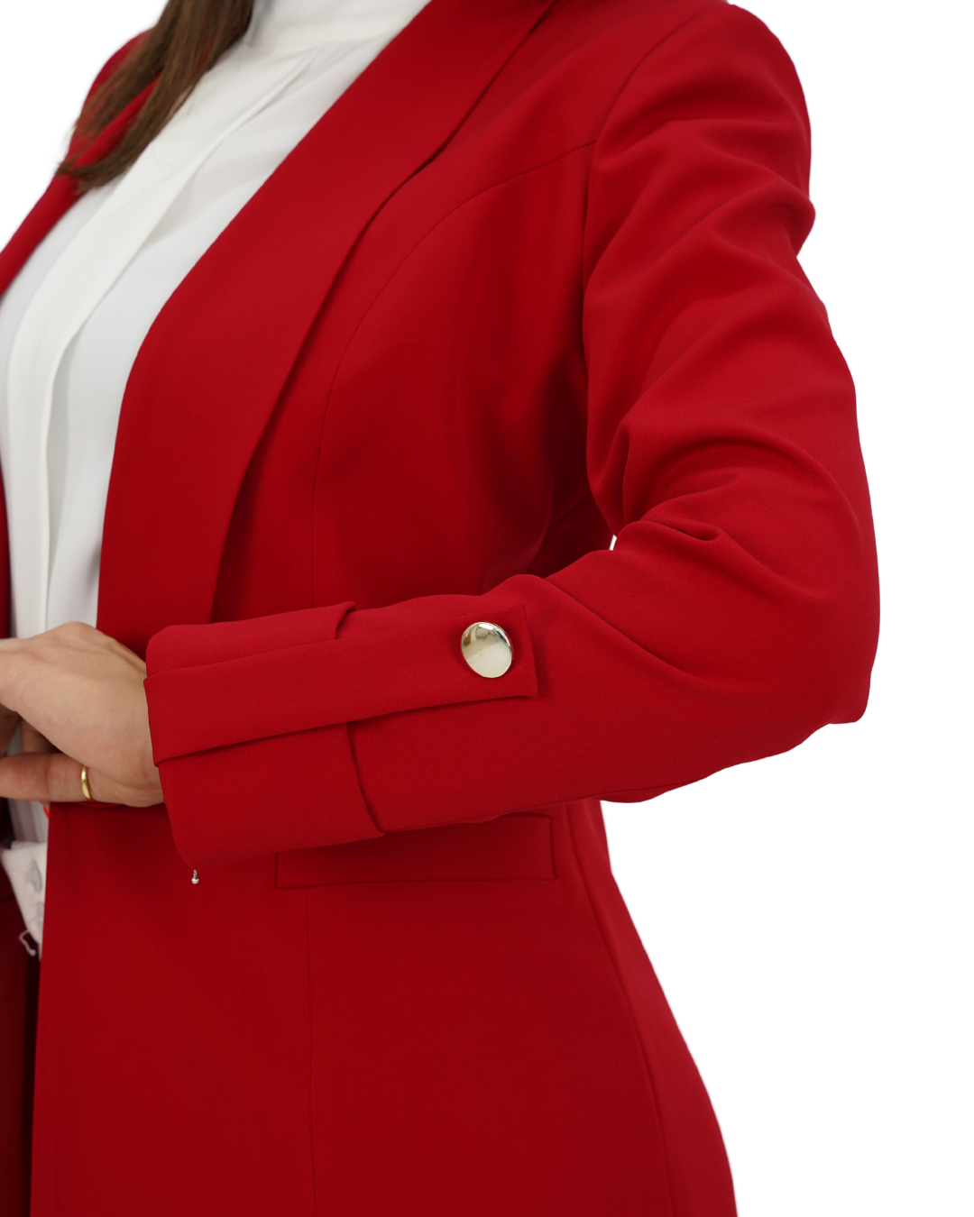 Blazer with Sleeve Button, Sizes 38–52