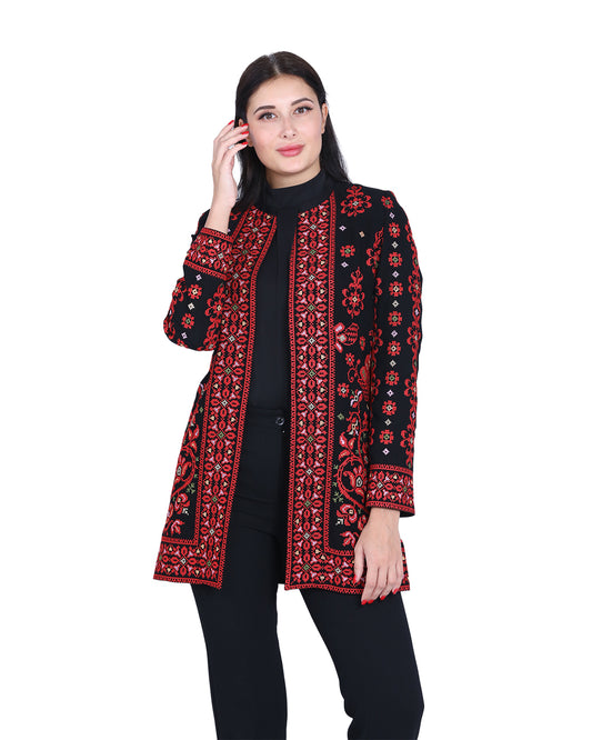 Embroidered Jacket – Sand & Blossom