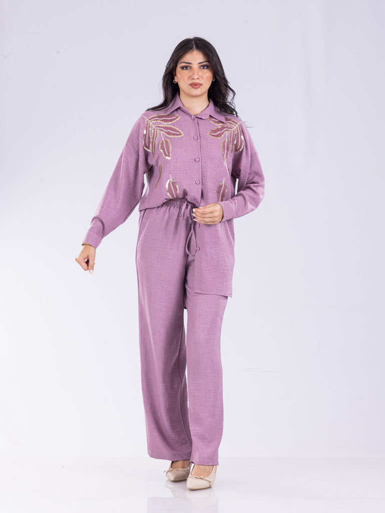 Jenan Two-Piece Embroidered Set