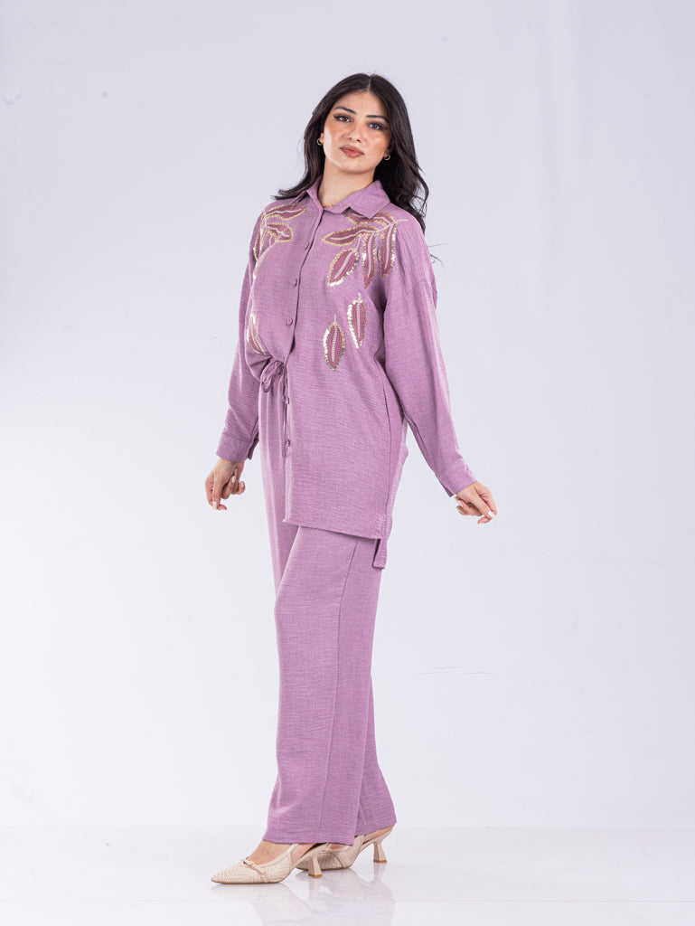 Jenan Two-Piece Embroidered Set