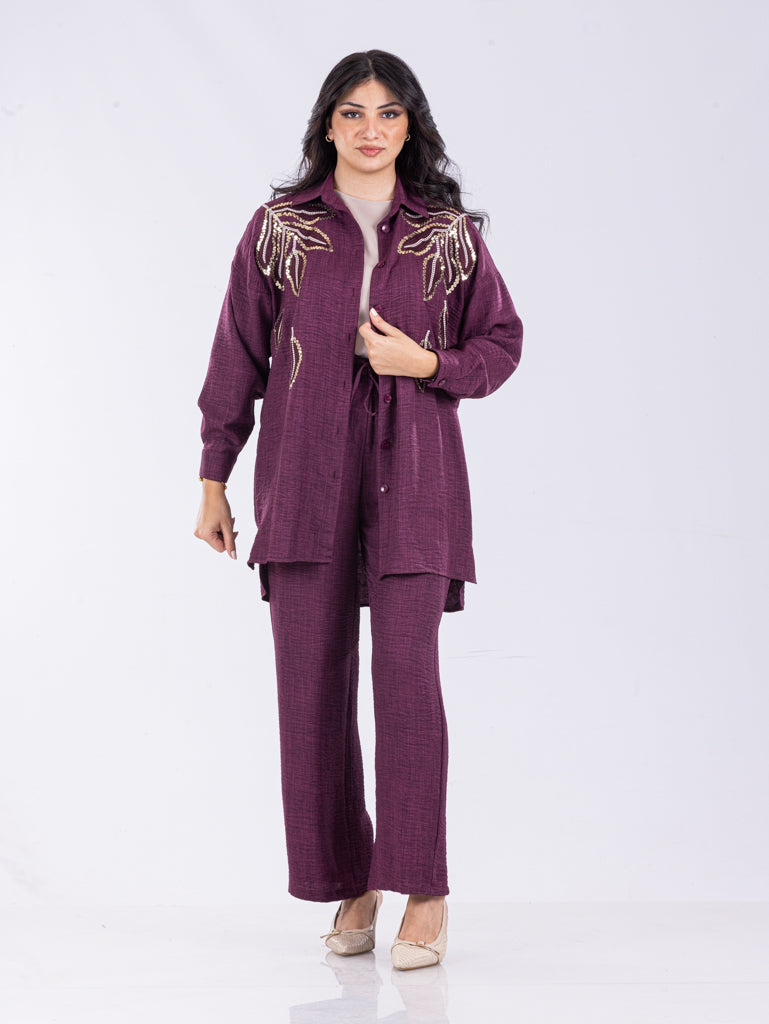 Jenan Two-Piece Embroidered Set