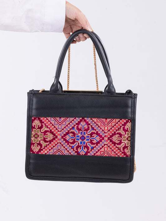 Large embroidered bag