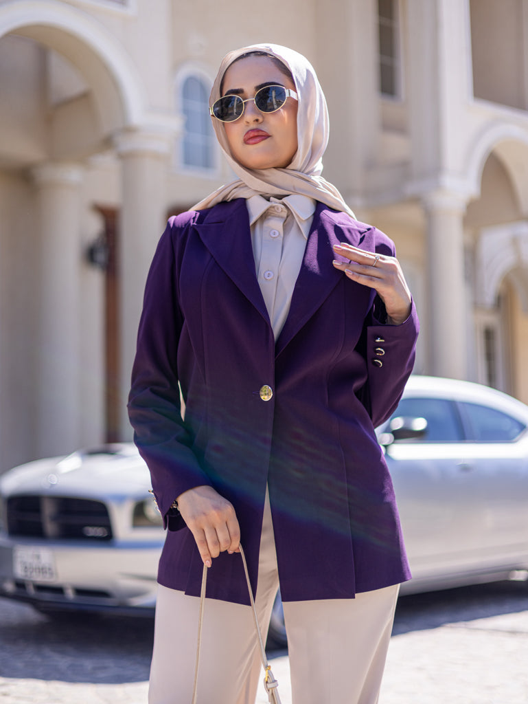Blazer with Chest Detail, Sizes 38–52