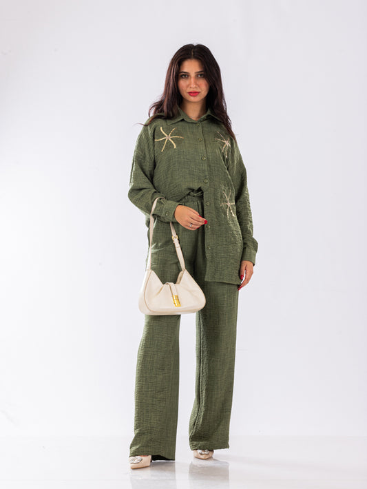 Embroidered set