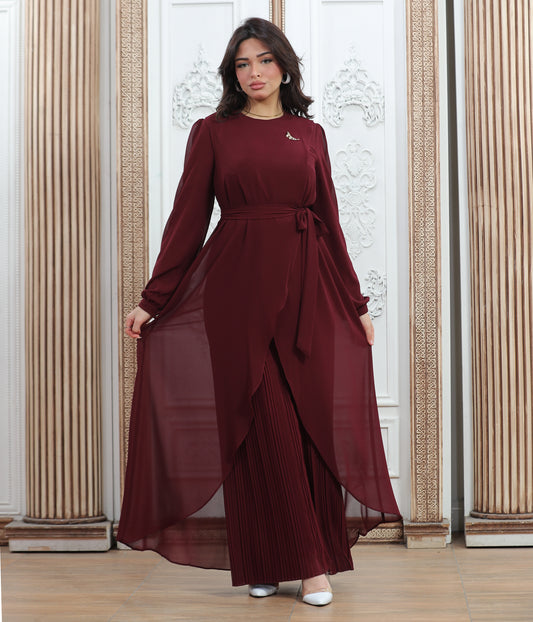 Women's pleated jumpsuit