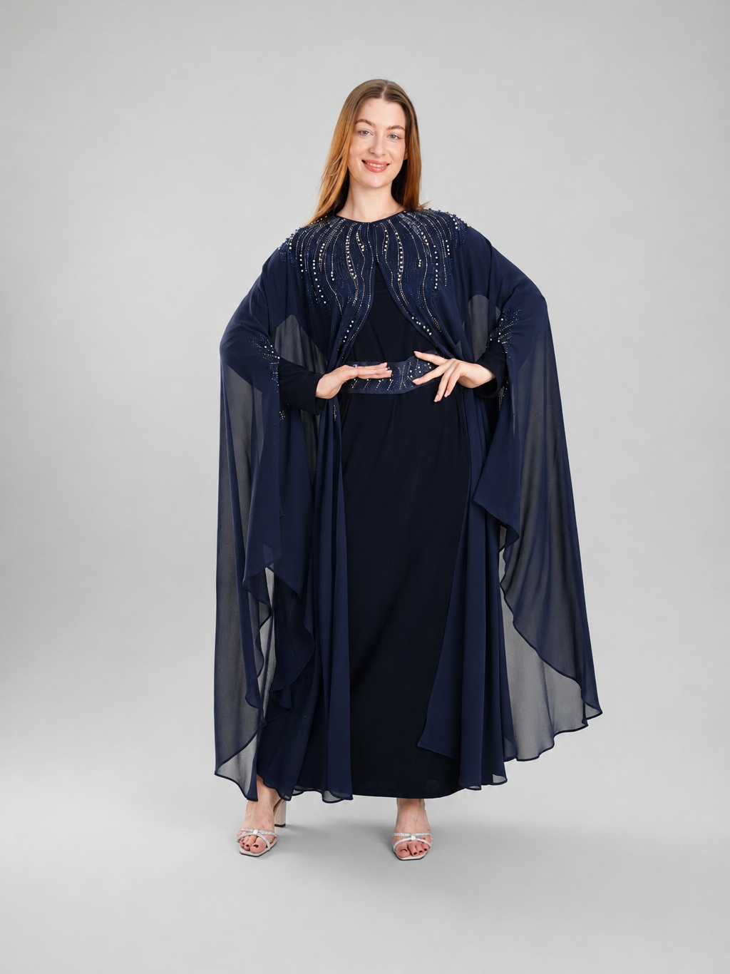 Lama Rhinestone Bisht