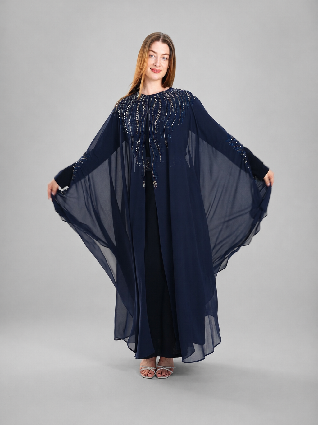 Lama Rhinestone Bisht