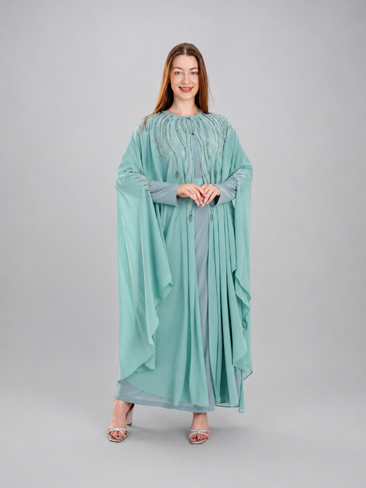 Lama Rhinestone Bisht