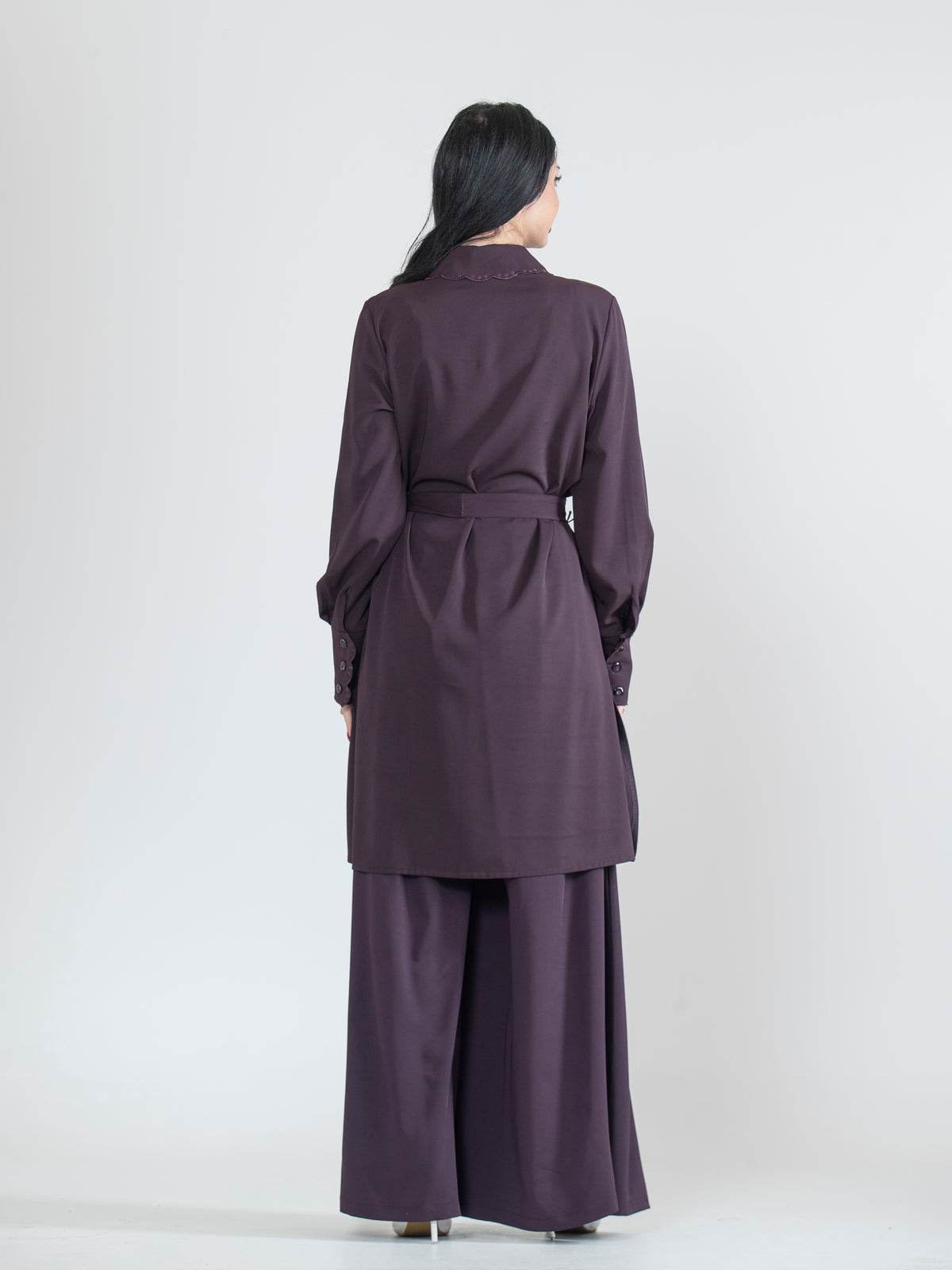 Asala Two-Piece Set with Neckline Embroidery