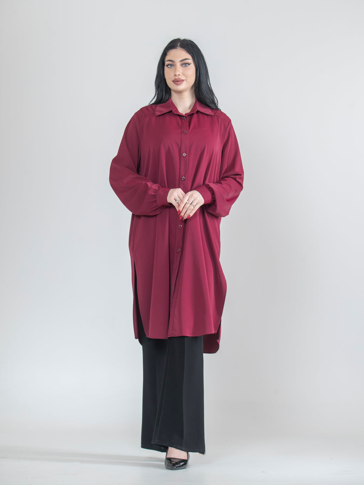 Legit Long Summer Shirt, Sizes 38–52 - She Chocolate