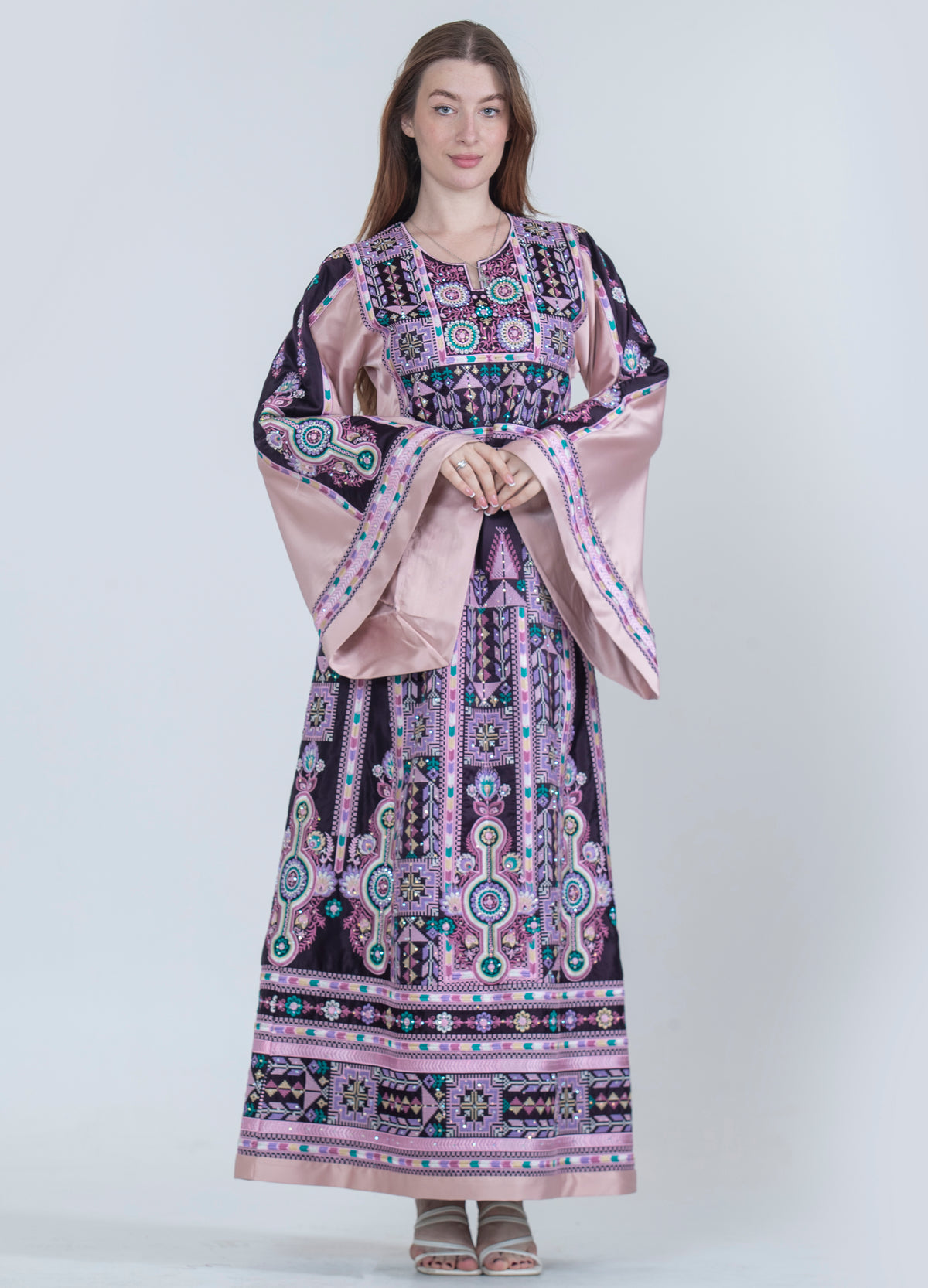 Traditional embroidered women's farah dress