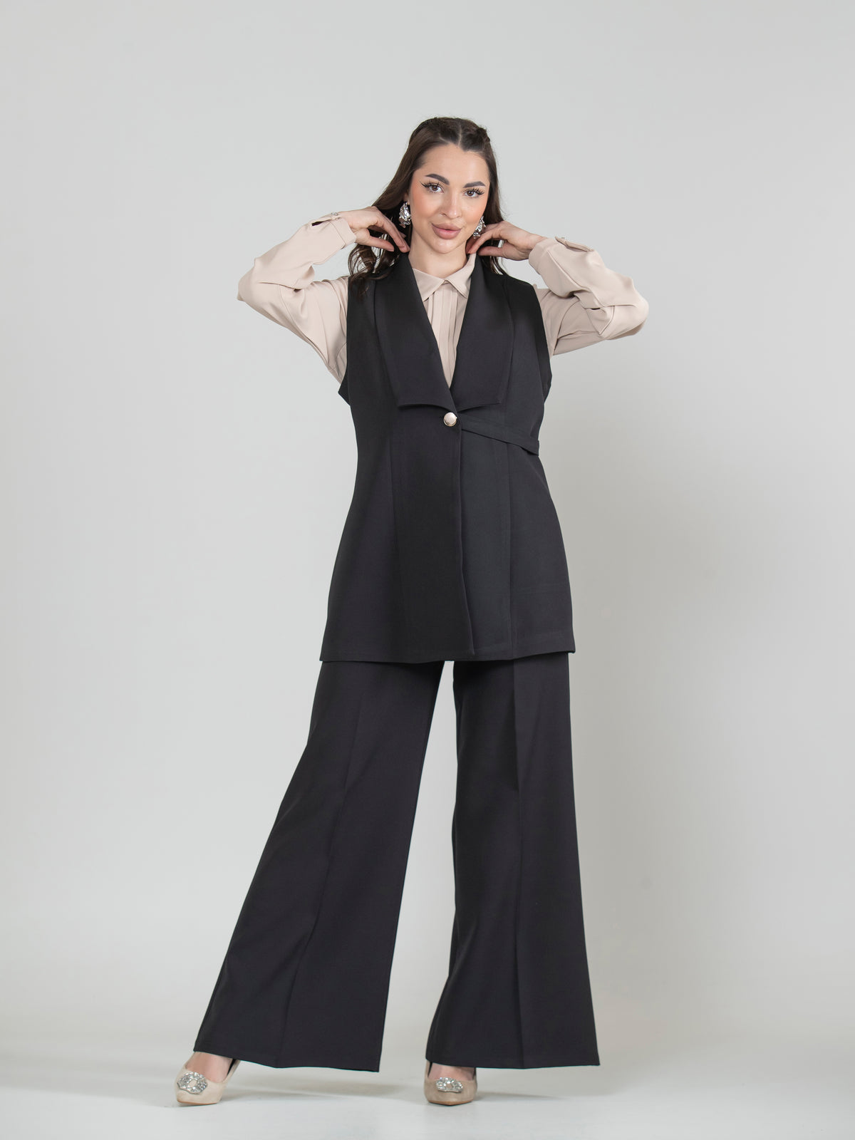 Enchanted Details Three-Piece Vest Set