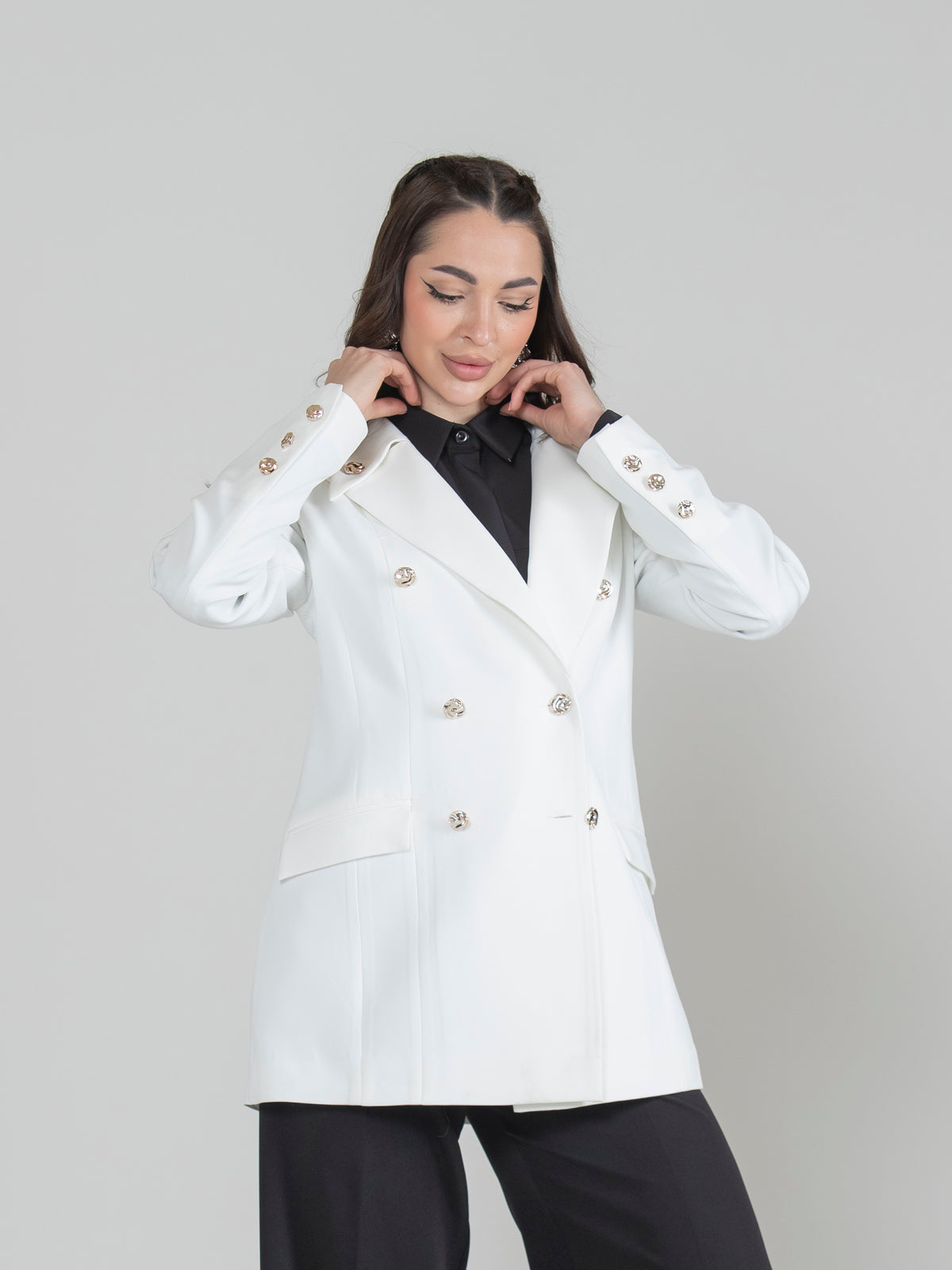 Royal Touch Blazer with Unique Collar