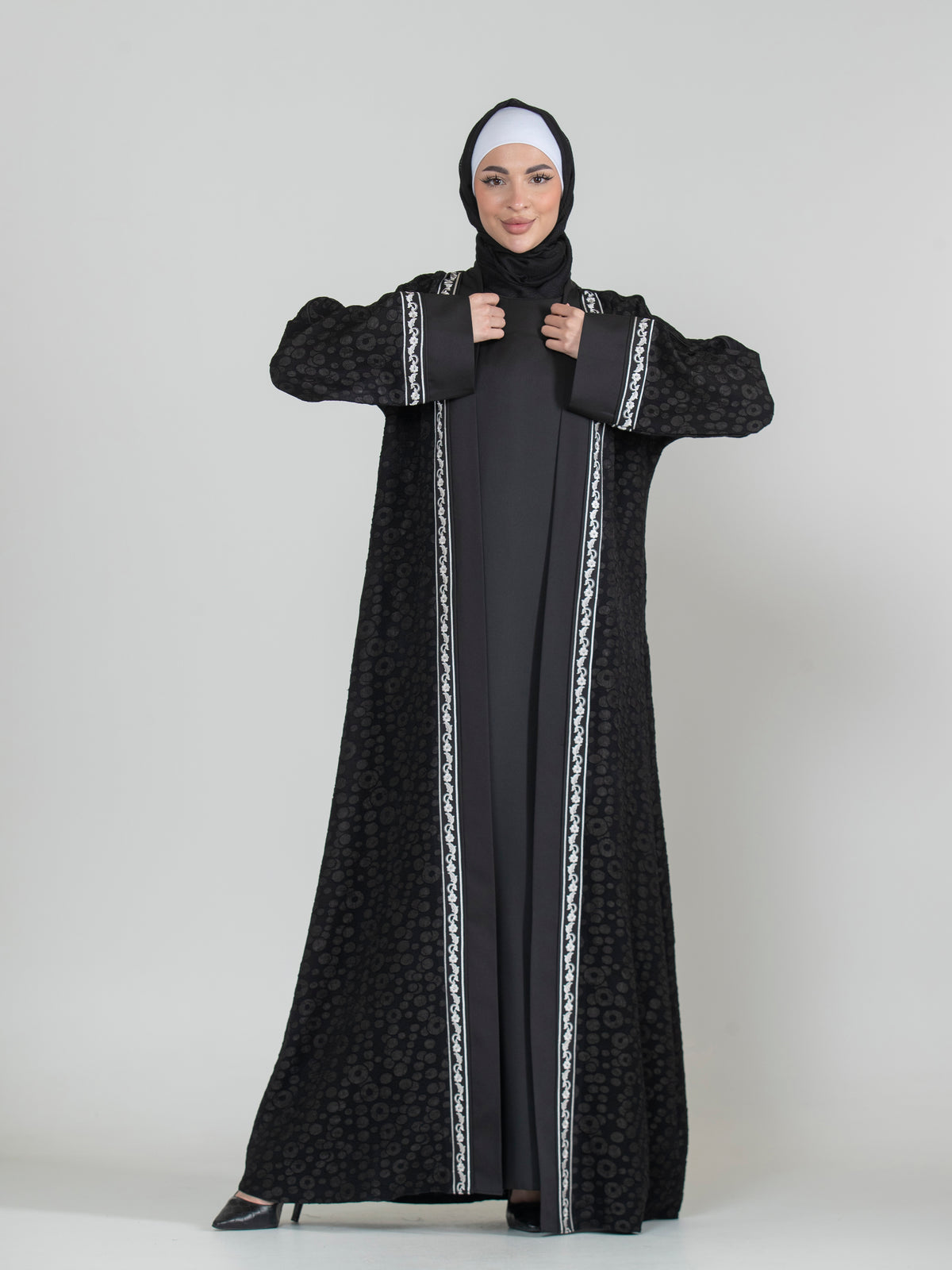 Luxury Silk Prestige Two-Piece Abaya