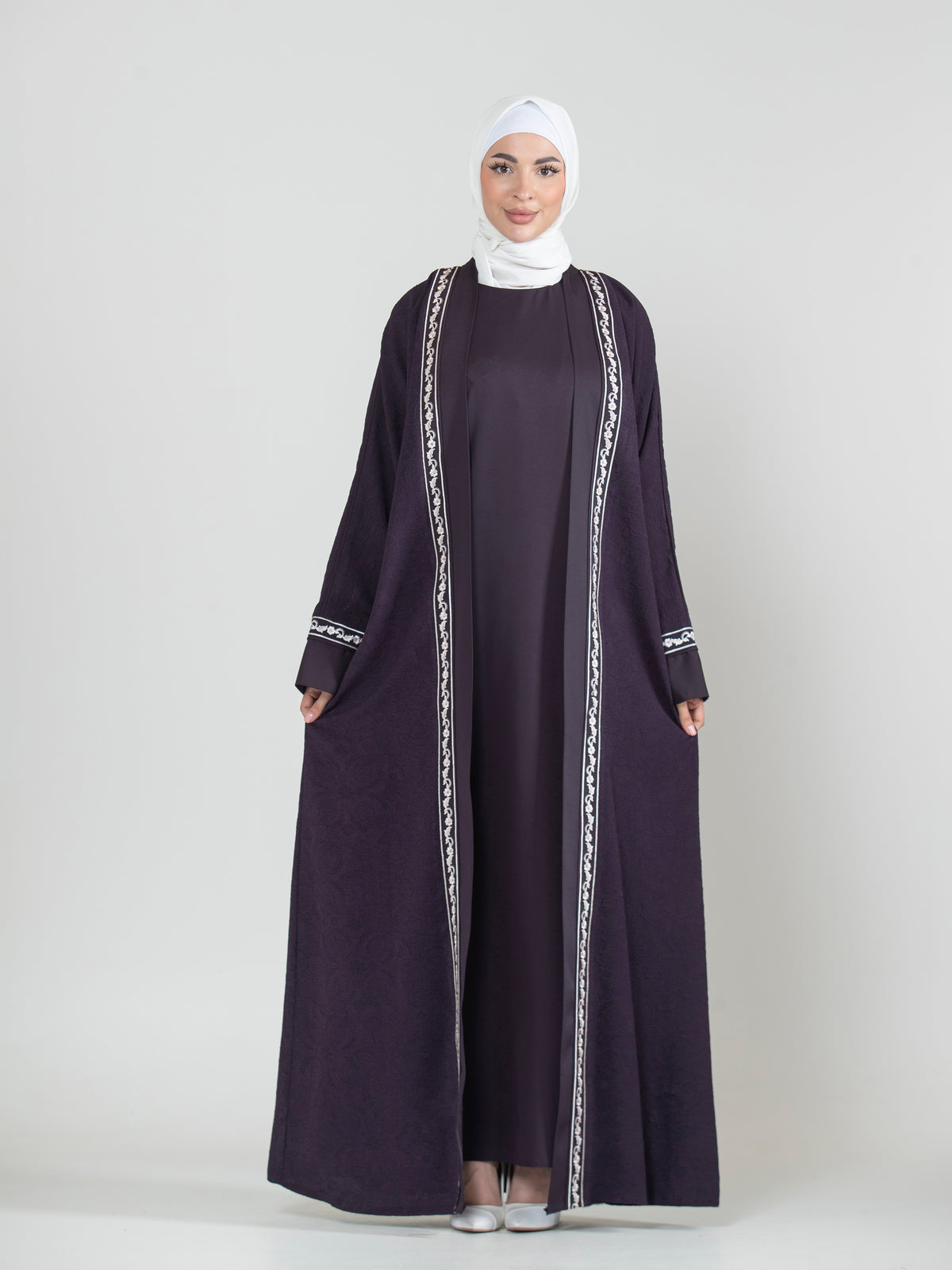 Luxury Silk Prestige Two-Piece Abaya