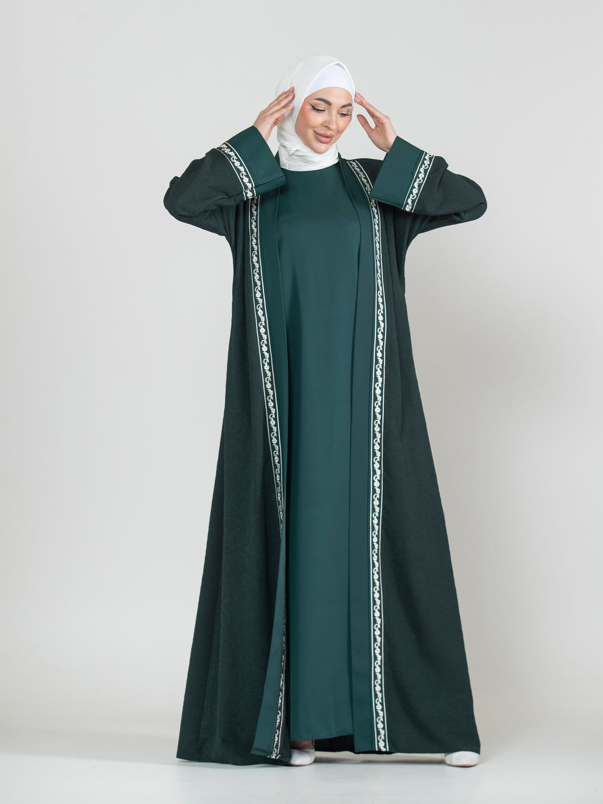 Luxury Silk Prestige Two-Piece Abaya