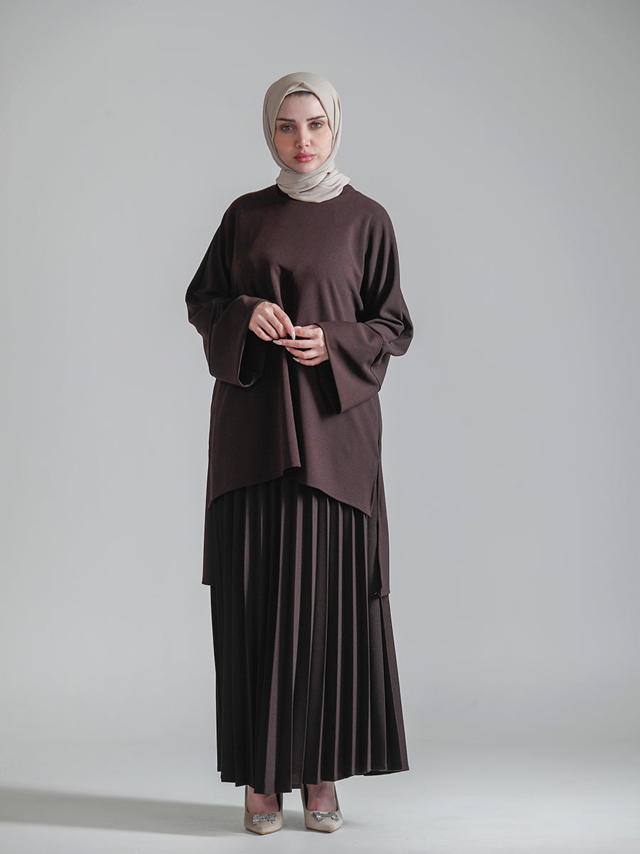 Ward Winter Pleated Skirt Set