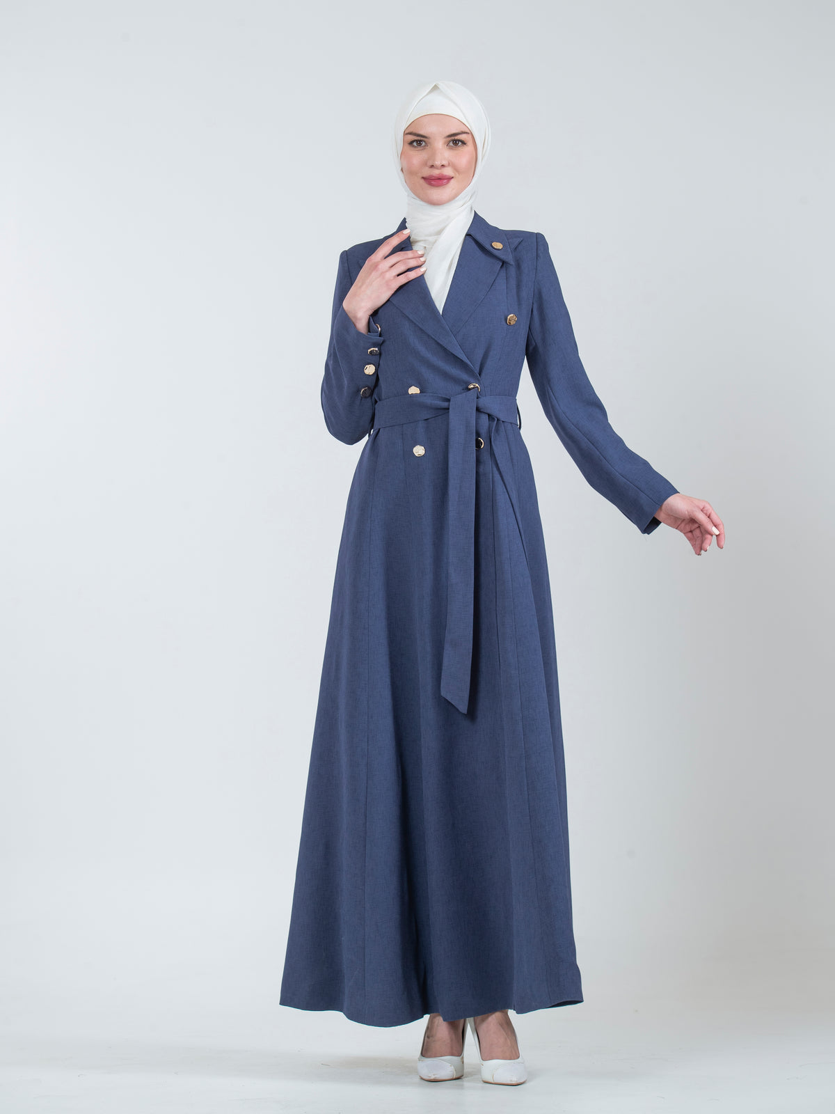 Women's jilbab with a Distinctive Collar