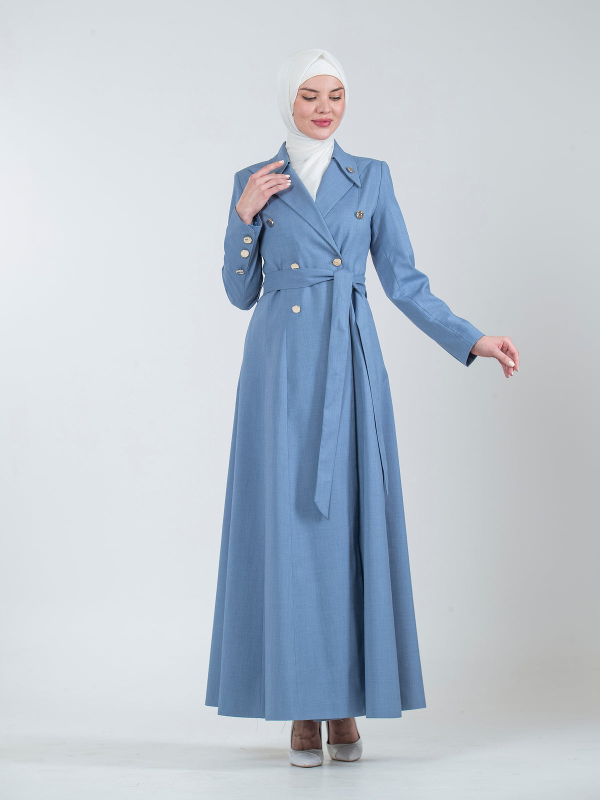Women's jilbab with a Distinctive Collar