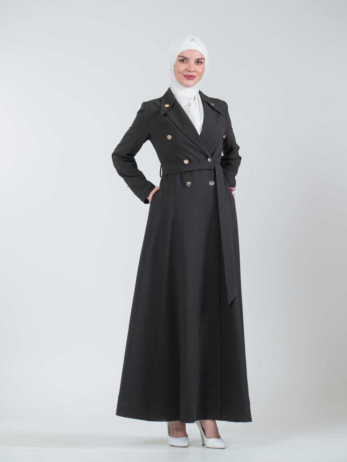 Women's jilbab with a Distinctive Collar