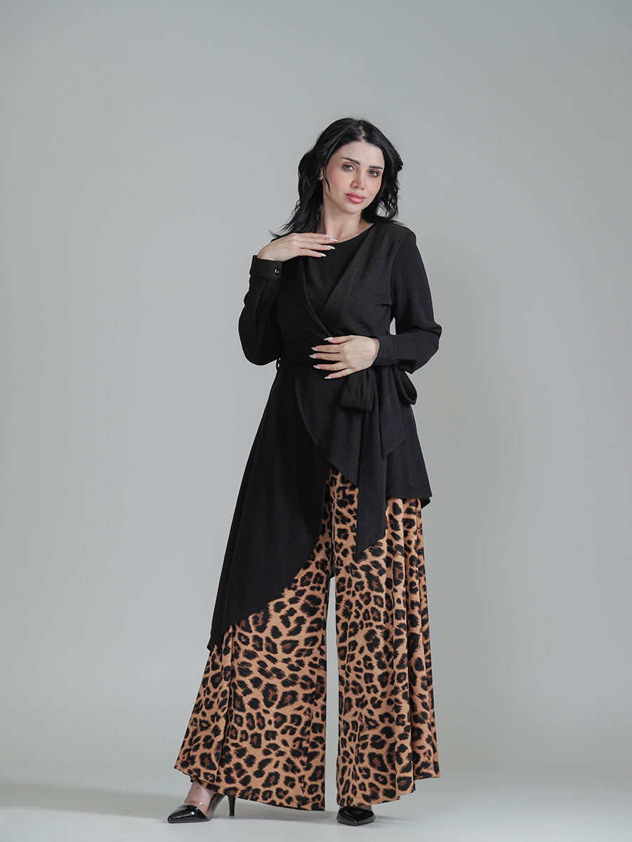 Tiger-Print Culotte Set - She Chocolate