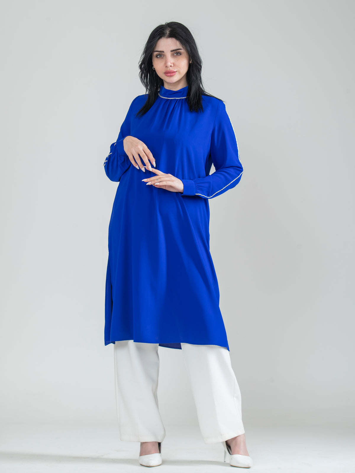 Long Summer Blouse in Sophia Fabric