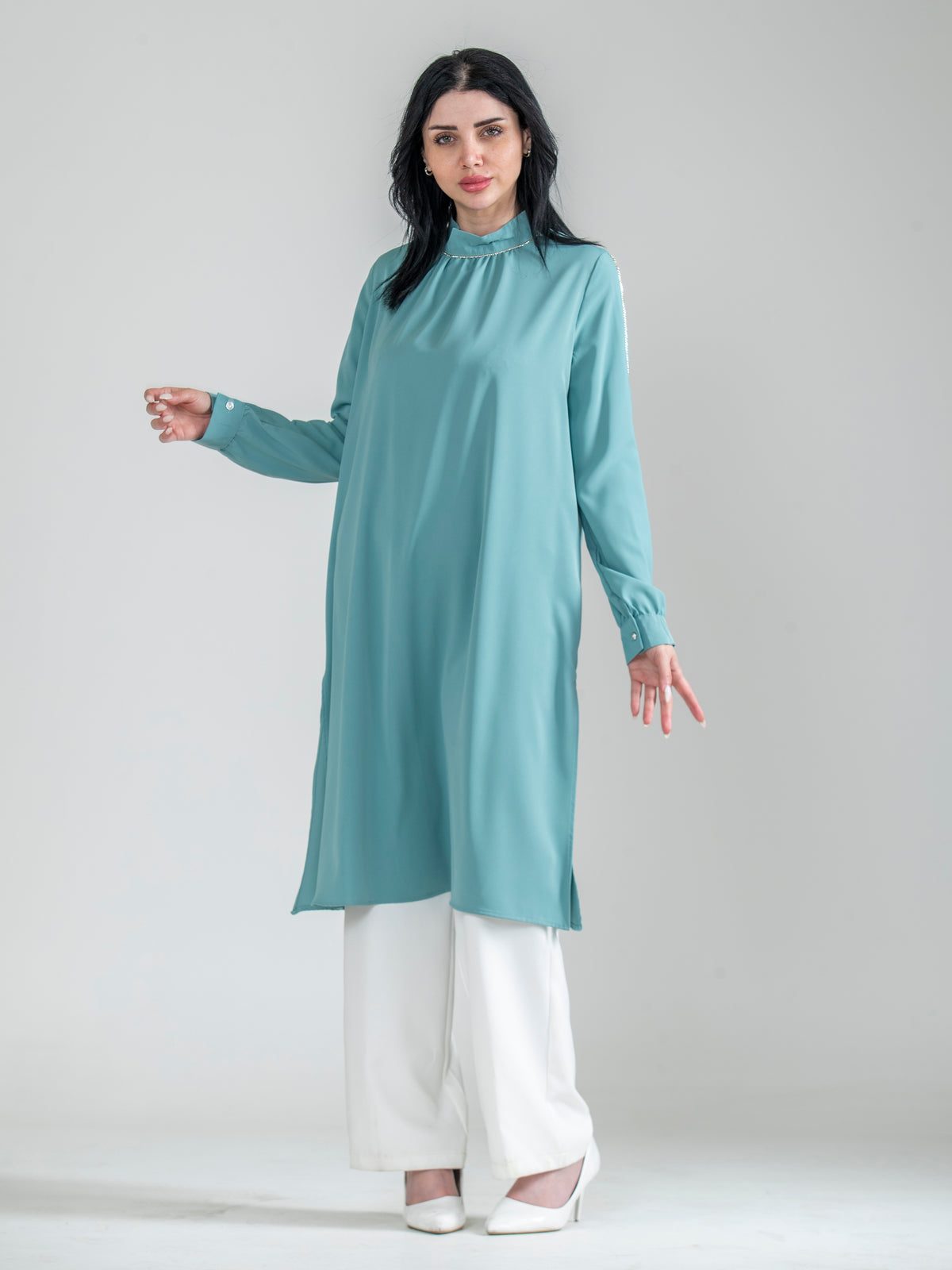 Long Summer Blouse in Sophia Fabric