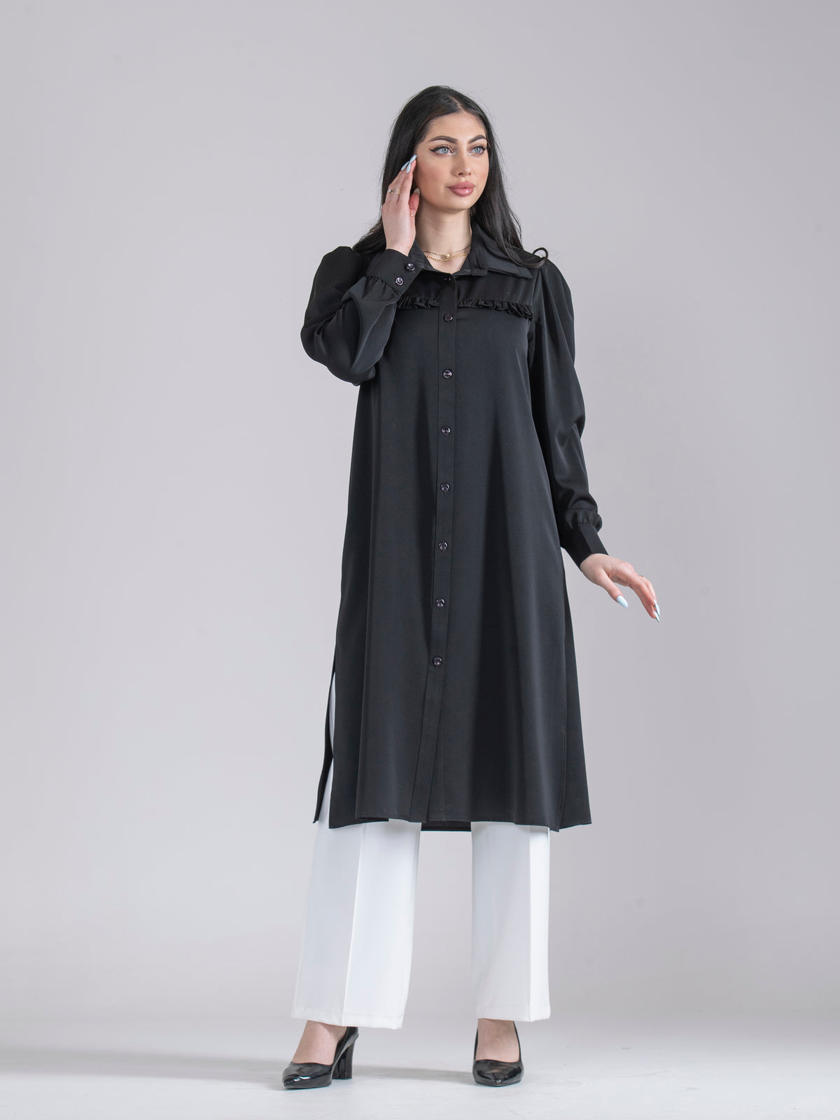 Modest Long Summer Shirt, Sizes 38–52